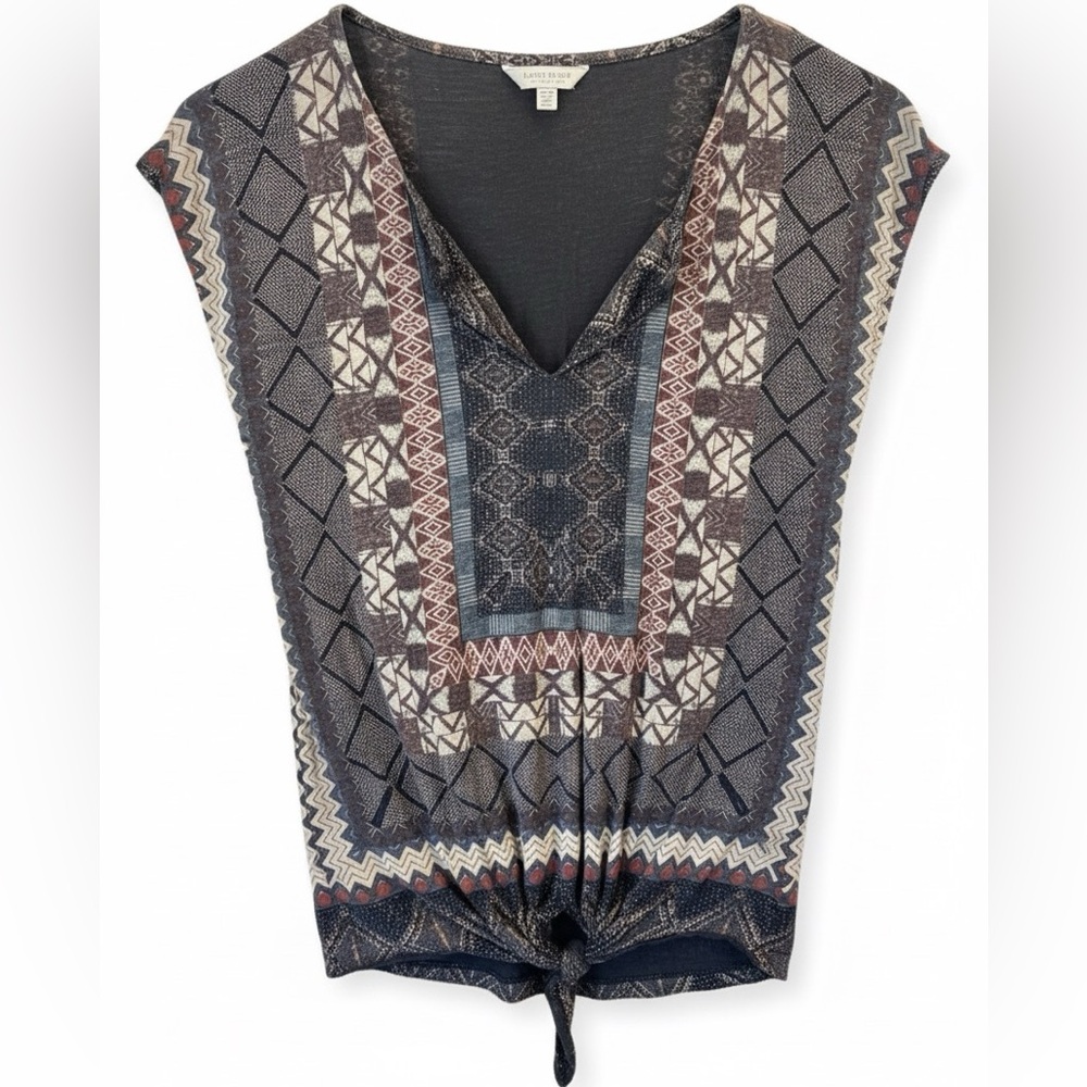 Lucky Brand boho top women’s short sleeve navy XS
